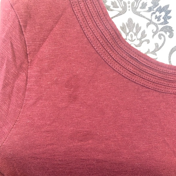 Coldwater Creek Size XL Burgundy Three-Quarter Sleeve Shirt with Boat-Like Neck - Picture 12 of 12